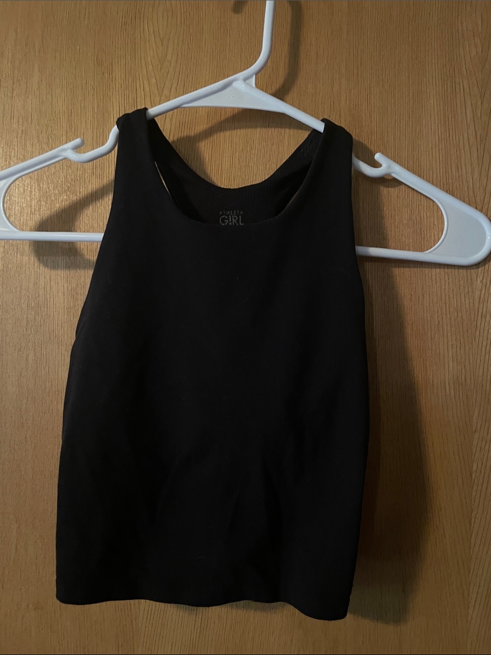 Girls Athleta Black High-Neck Racerback Crop